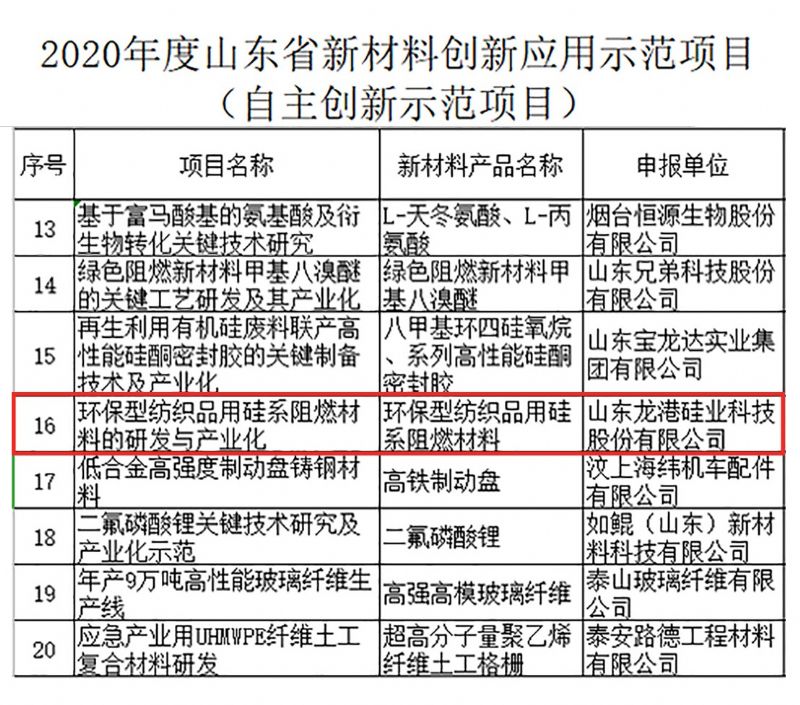 律回春暉漸 萬象始更新—龍港阻燃材料入選省新材料創新應用示范項目！